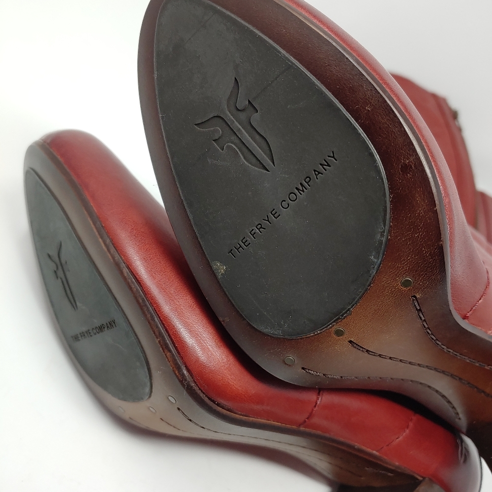 Frye Red Heeled Boots - Picture 4 of 7